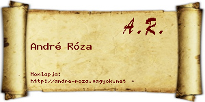 André Róza névjegykártya