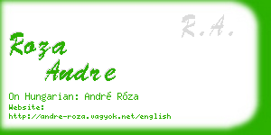 roza andre business card