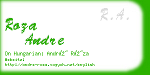 roza andre business card